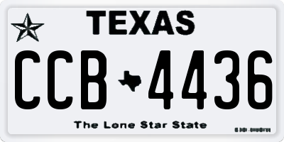 TX license plate CCB4436