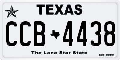 TX license plate CCB4438
