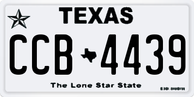 TX license plate CCB4439