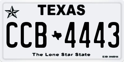 TX license plate CCB4443