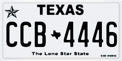 TX license plate CCB4446