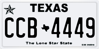 TX license plate CCB4449