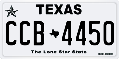 TX license plate CCB4450
