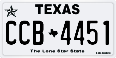 TX license plate CCB4451
