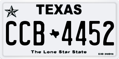 TX license plate CCB4452