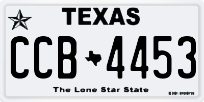 TX license plate CCB4453