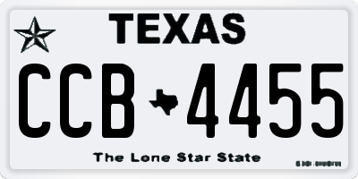 TX license plate CCB4455