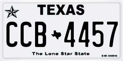 TX license plate CCB4457