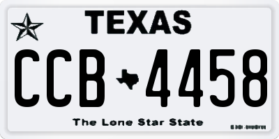 TX license plate CCB4458