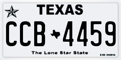 TX license plate CCB4459