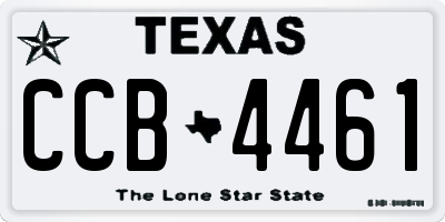 TX license plate CCB4461