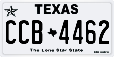 TX license plate CCB4462