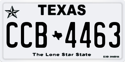 TX license plate CCB4463