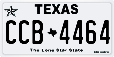 TX license plate CCB4464