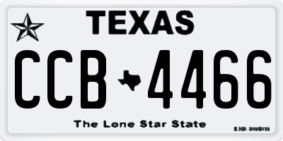 TX license plate CCB4466
