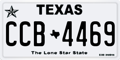 TX license plate CCB4469