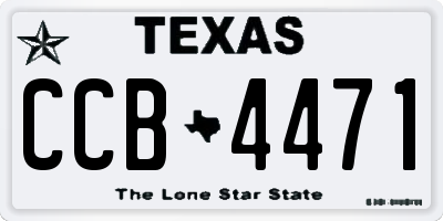 TX license plate CCB4471
