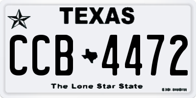 TX license plate CCB4472