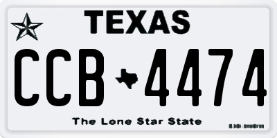 TX license plate CCB4474