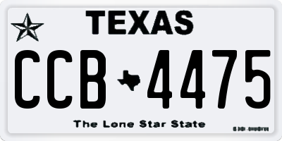 TX license plate CCB4475
