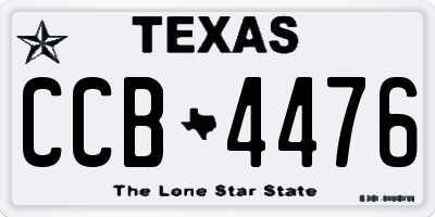 TX license plate CCB4476