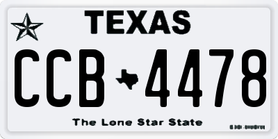 TX license plate CCB4478