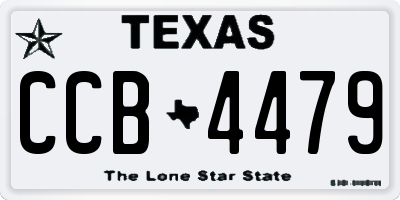 TX license plate CCB4479