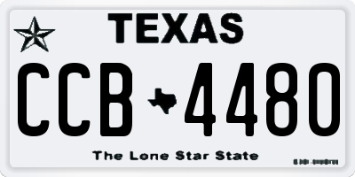 TX license plate CCB4480