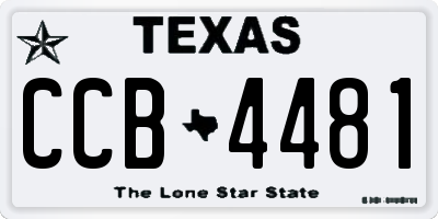 TX license plate CCB4481