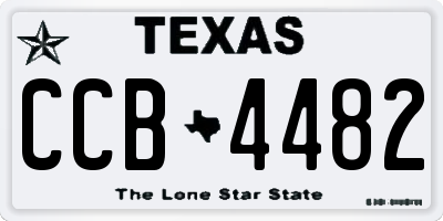 TX license plate CCB4482