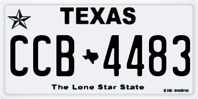 TX license plate CCB4483