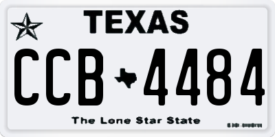 TX license plate CCB4484