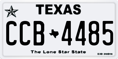 TX license plate CCB4485