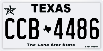 TX license plate CCB4486