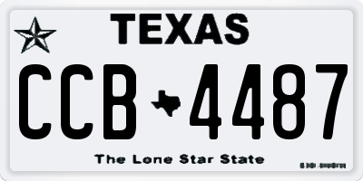 TX license plate CCB4487