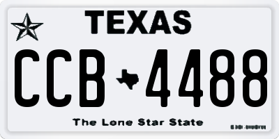 TX license plate CCB4488