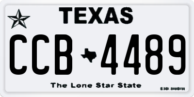 TX license plate CCB4489