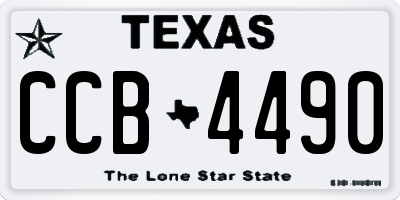 TX license plate CCB4490