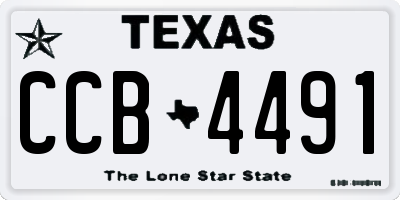 TX license plate CCB4491