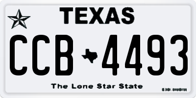 TX license plate CCB4493
