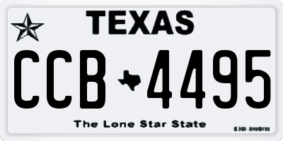 TX license plate CCB4495