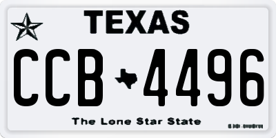 TX license plate CCB4496