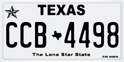 TX license plate CCB4498