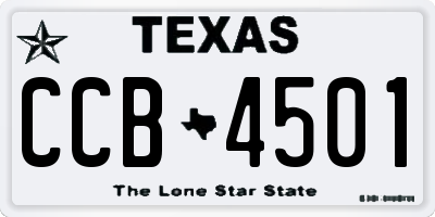 TX license plate CCB4501