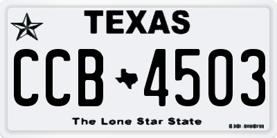 TX license plate CCB4503