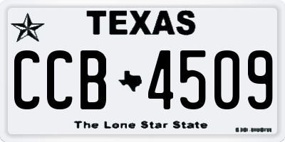 TX license plate CCB4509
