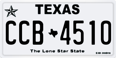 TX license plate CCB4510