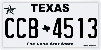 TX license plate CCB4513