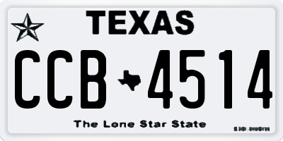TX license plate CCB4514