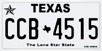 TX license plate CCB4515